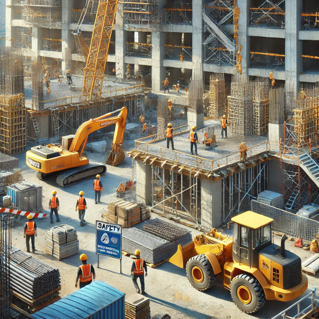画像に alt 属性が指定されていません。ファイル名: DALLE-2024-07-18-17.39.57-A-construction-site-with-workers-wearing-safety-helmets-and-vests-operating-machinery-like-excavators-and-cranes.-The-site-includes-structures-being-.webp